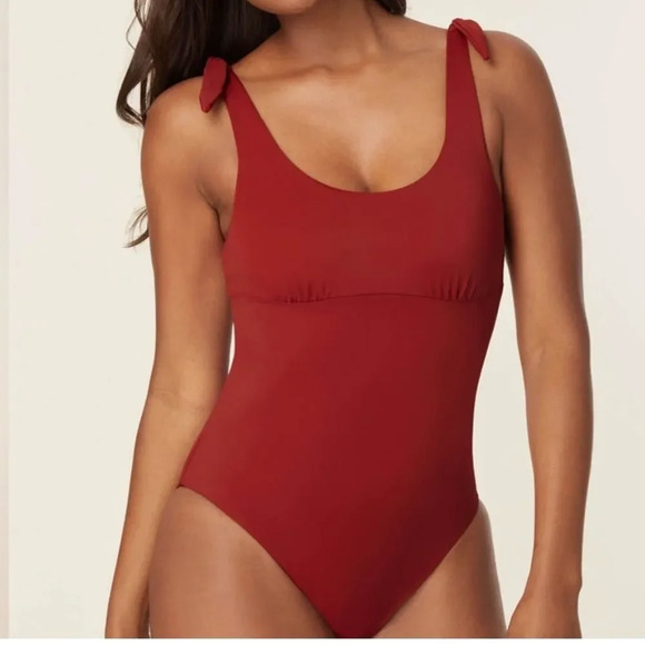 Andie Other - Andie Mandalay One Piece Swimsuit Crimson Red size S NWT